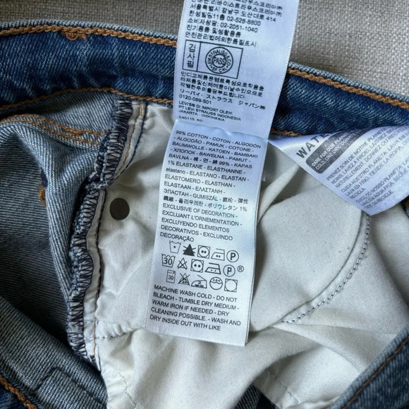 Levi’s Wedgie Icon Fit Denim Jeans Size  25 These Dreams Medium Blue Wash - Picture 7 of 8